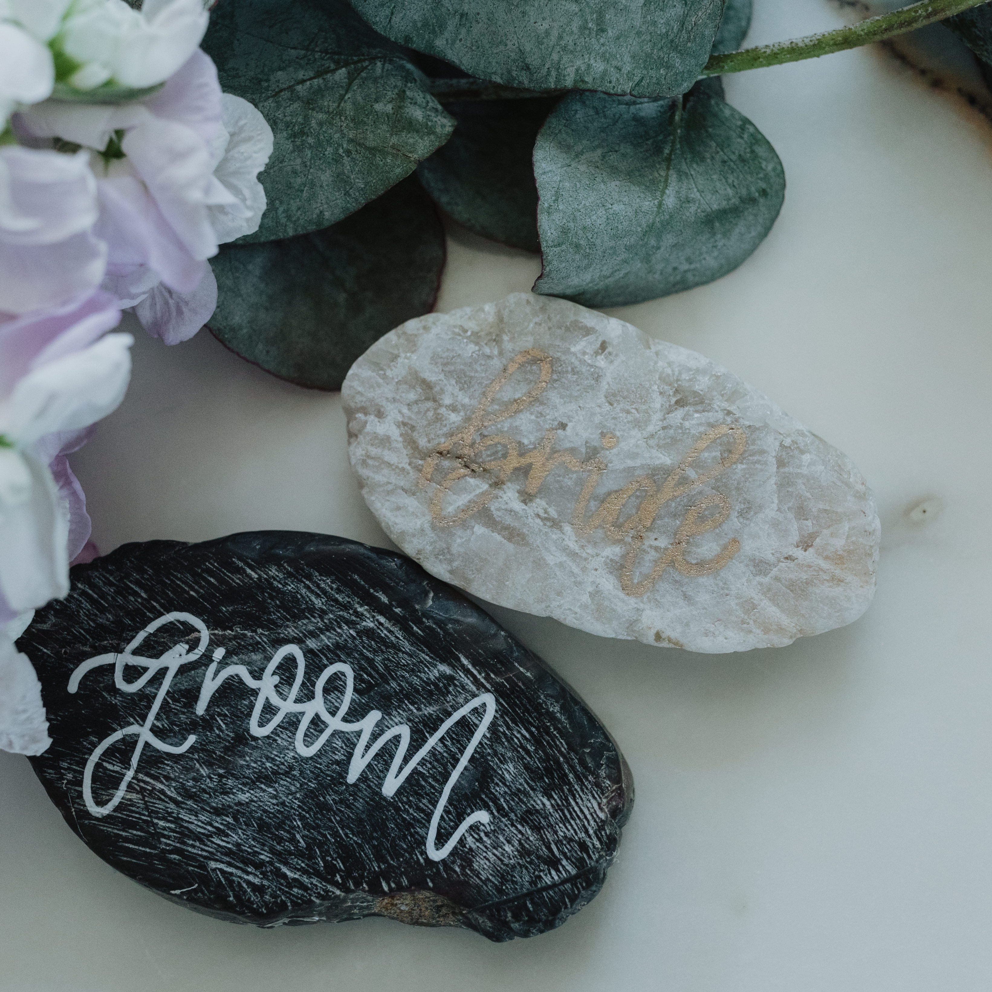 Calligraphy Stone Place Card
