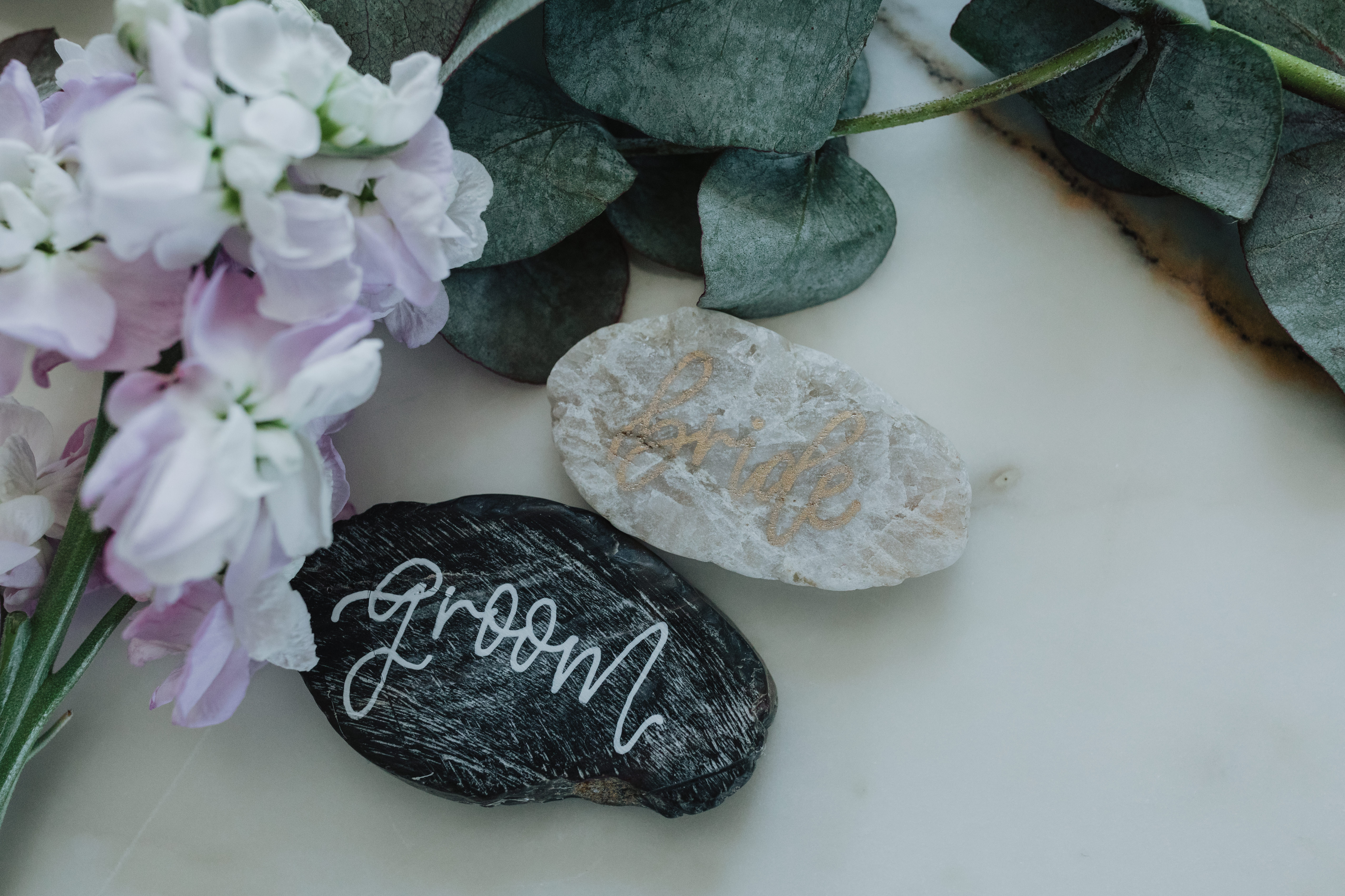 Customized Calligraphy Stone Place Card